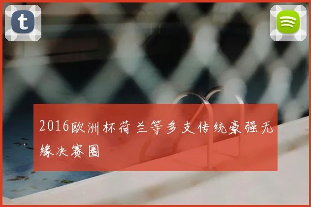 2016欧洲杯荷兰等多支传统豪强无缘决赛圈